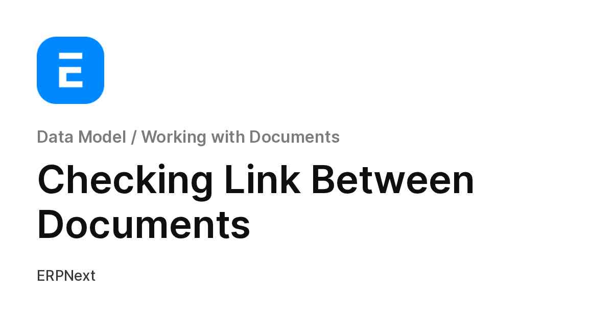Checking Link Between Documents