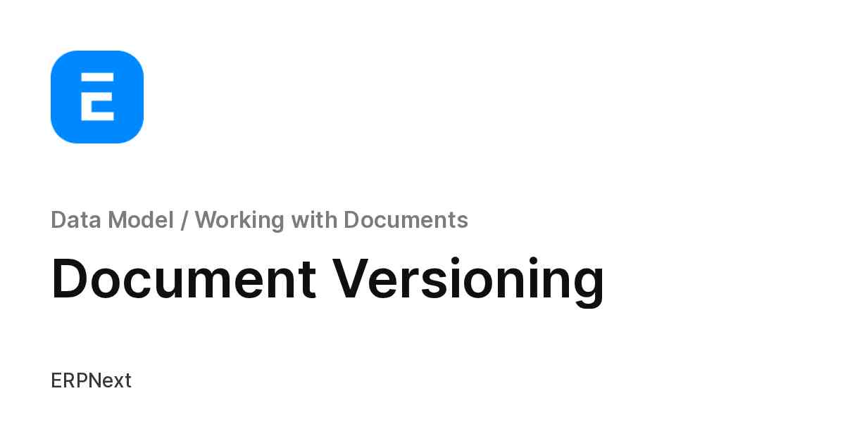 Document Versioning