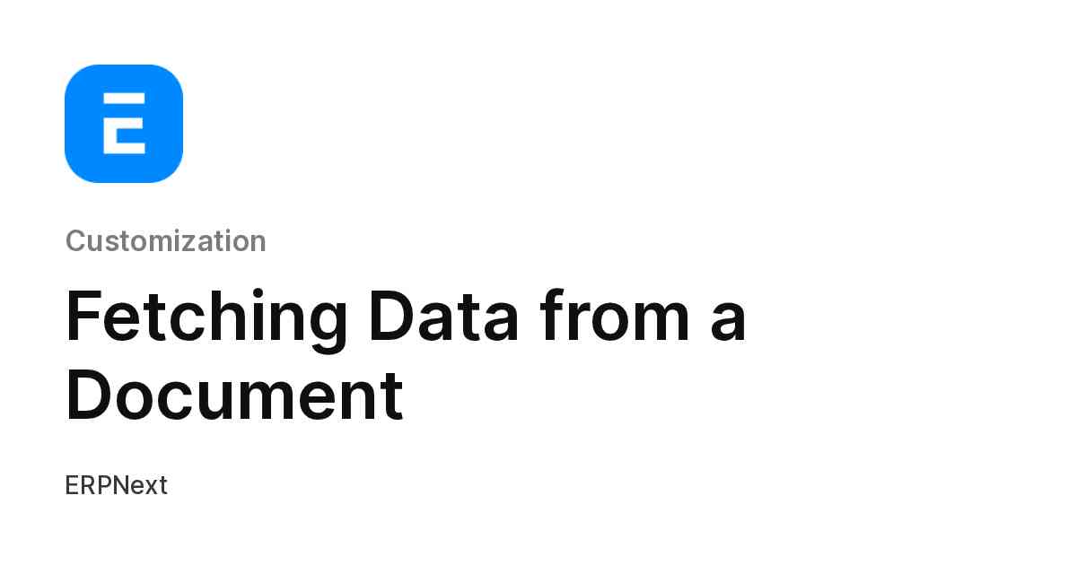 Fetching Data from a Document