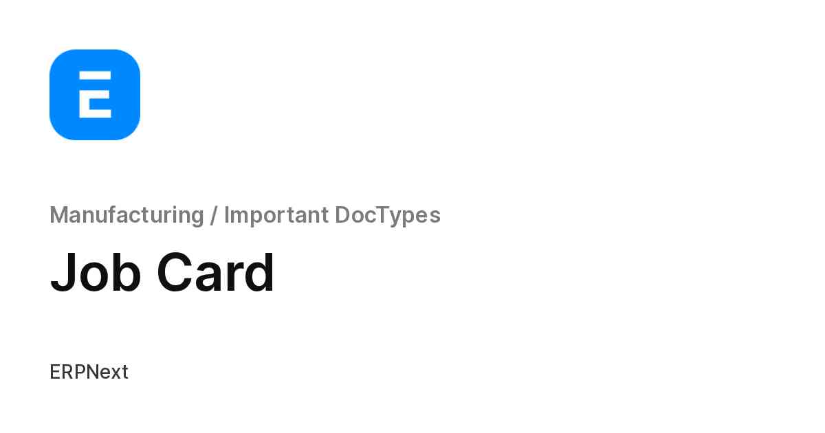 Job Card