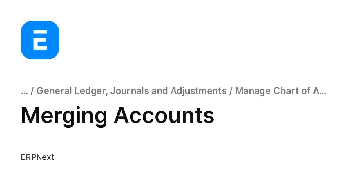 Merging Accounts
