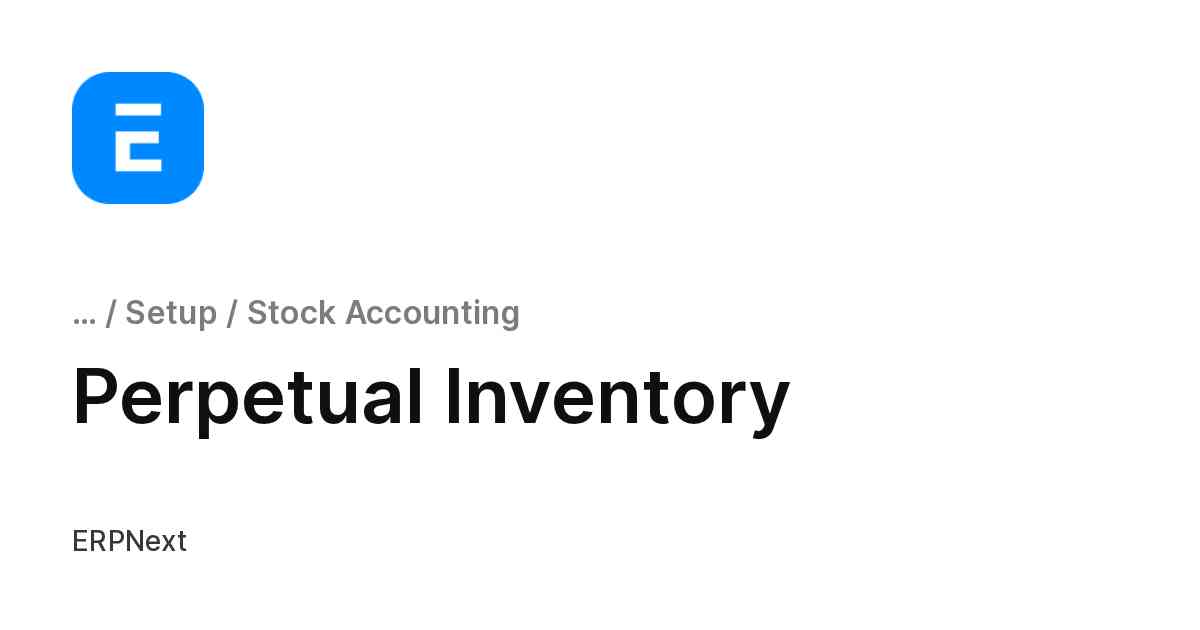 Perpetual Inventory