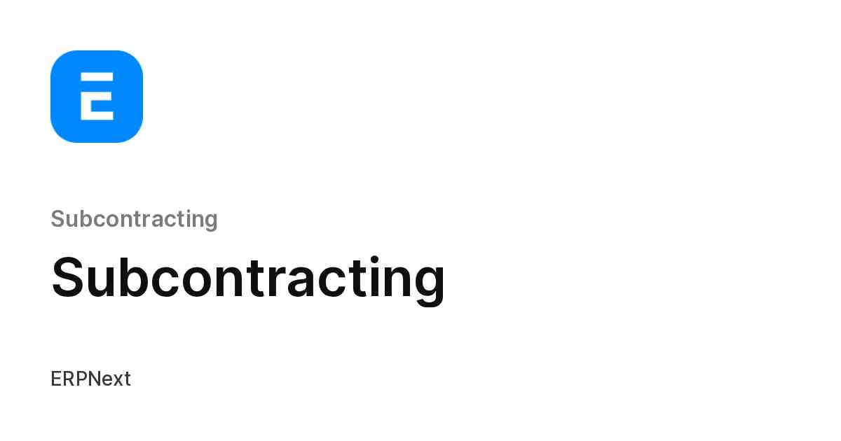 Subcontracting