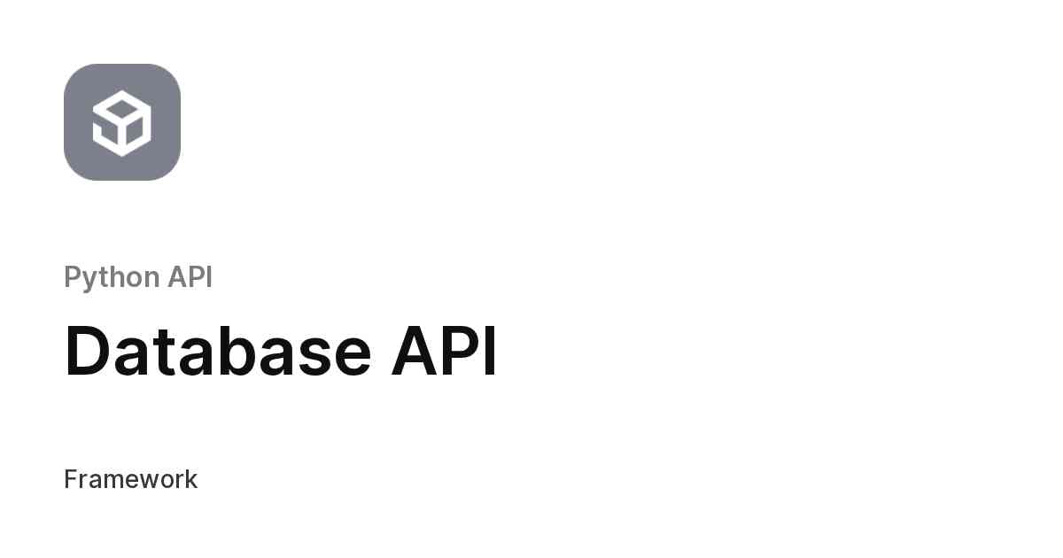 Database API