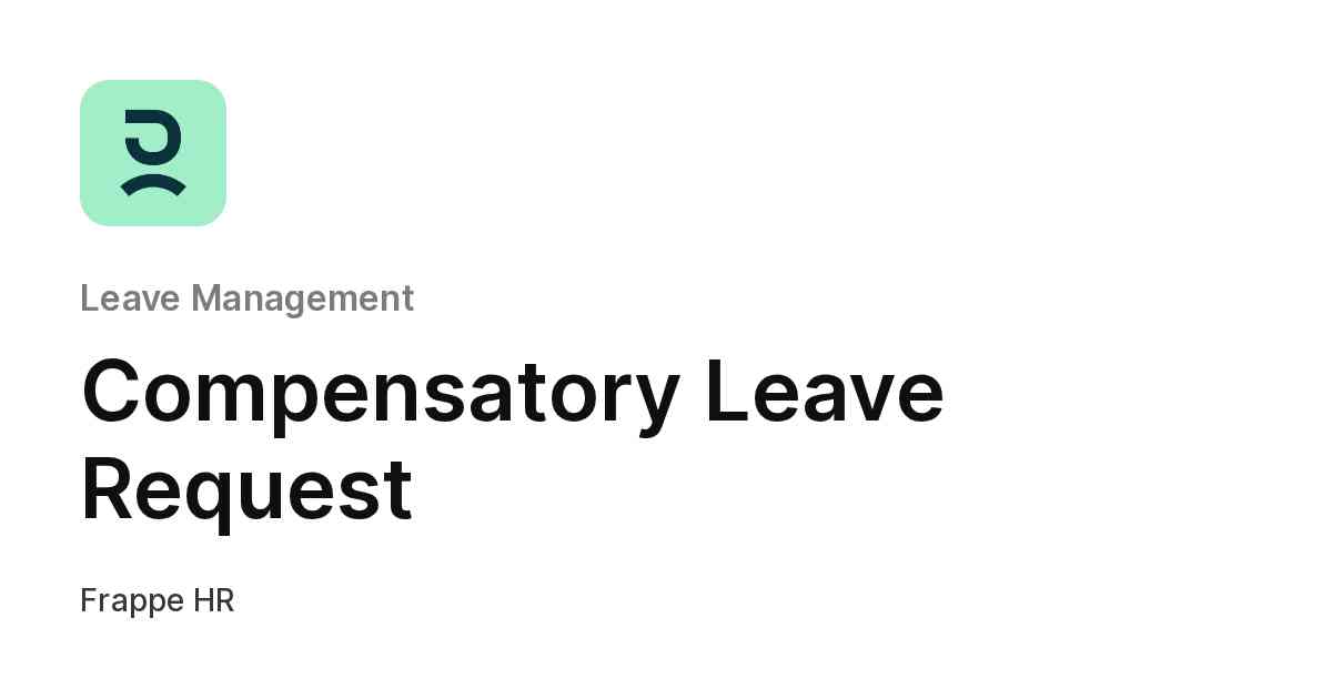Compensatory Leave Request