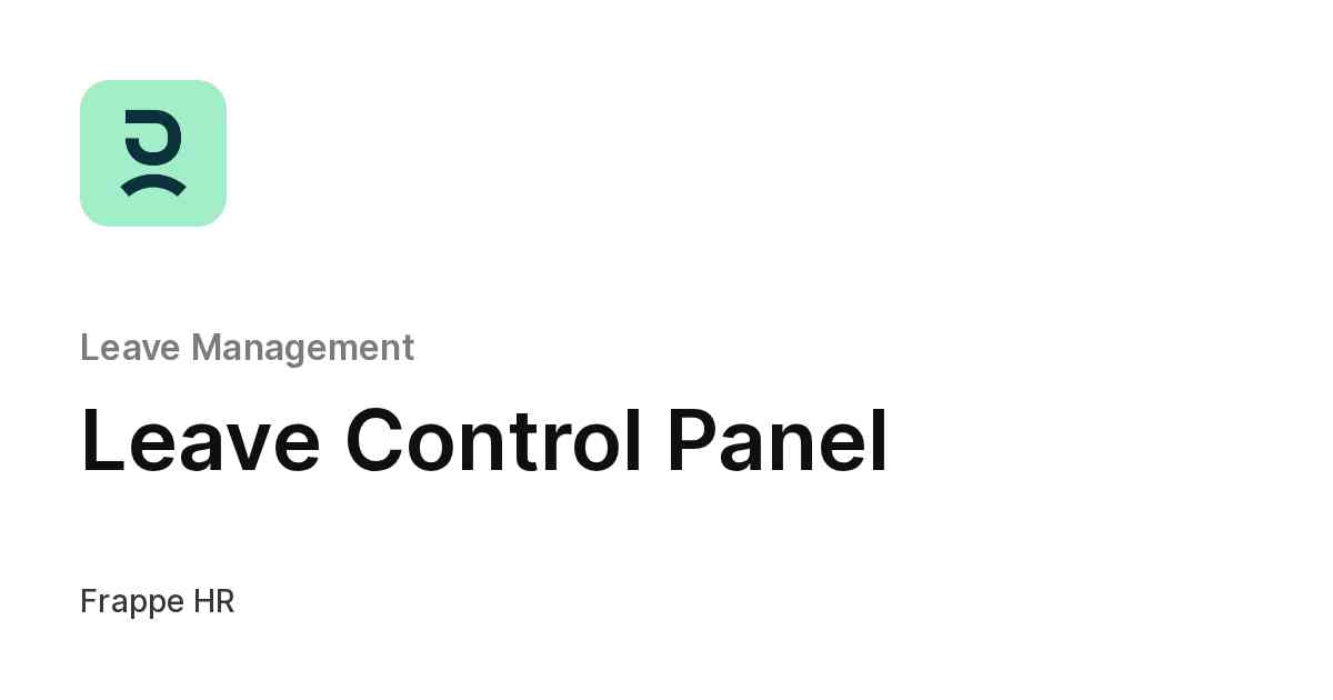 Leave Control Panel