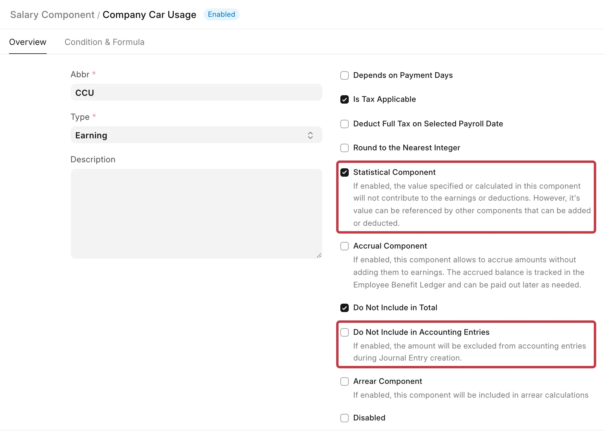 Company Car Usage with Statistical Component on and Do Not Include in Accounting Entries off