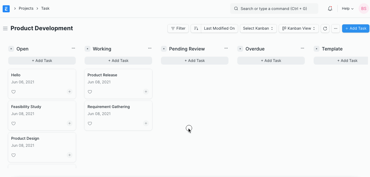 Add New Card in Kanban Board