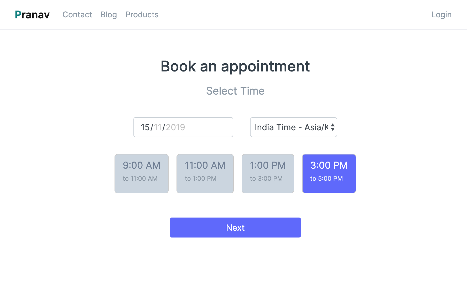 Appointment Webform