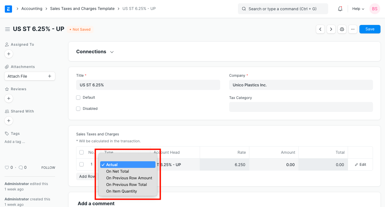 Calculate Tax Based On