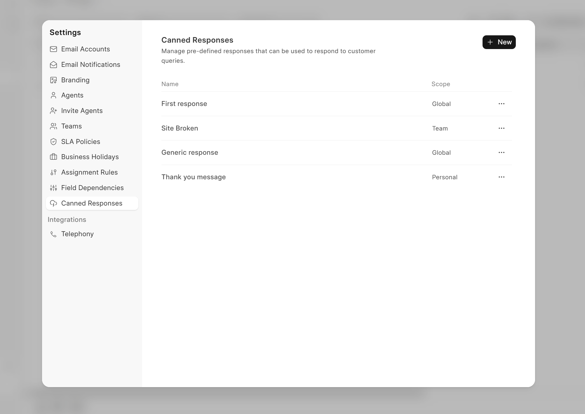 canned res list view