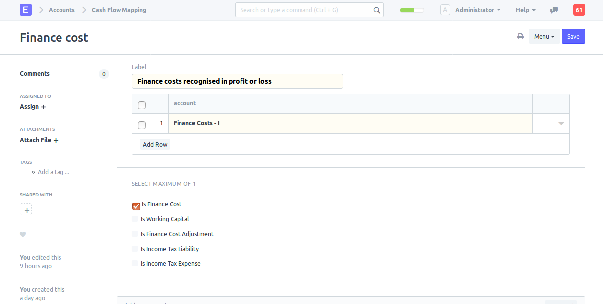 custom cash flow statement