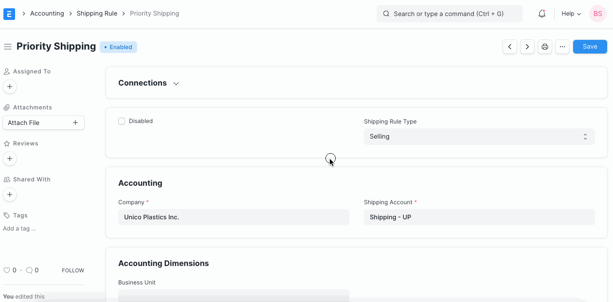 Country Specific Shipping Rules