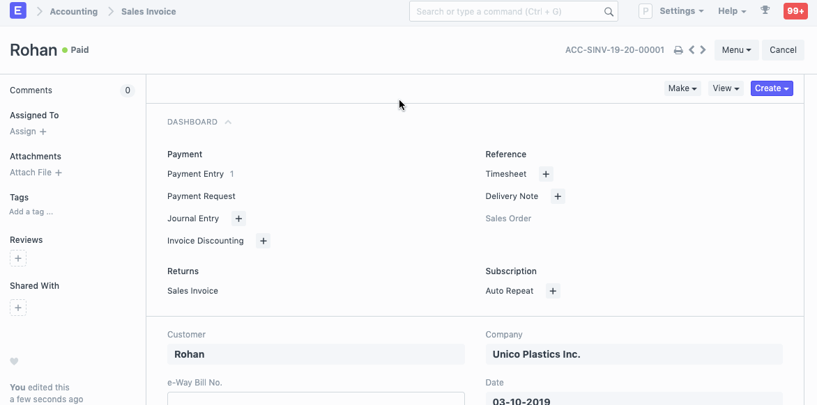 Sales Invoice