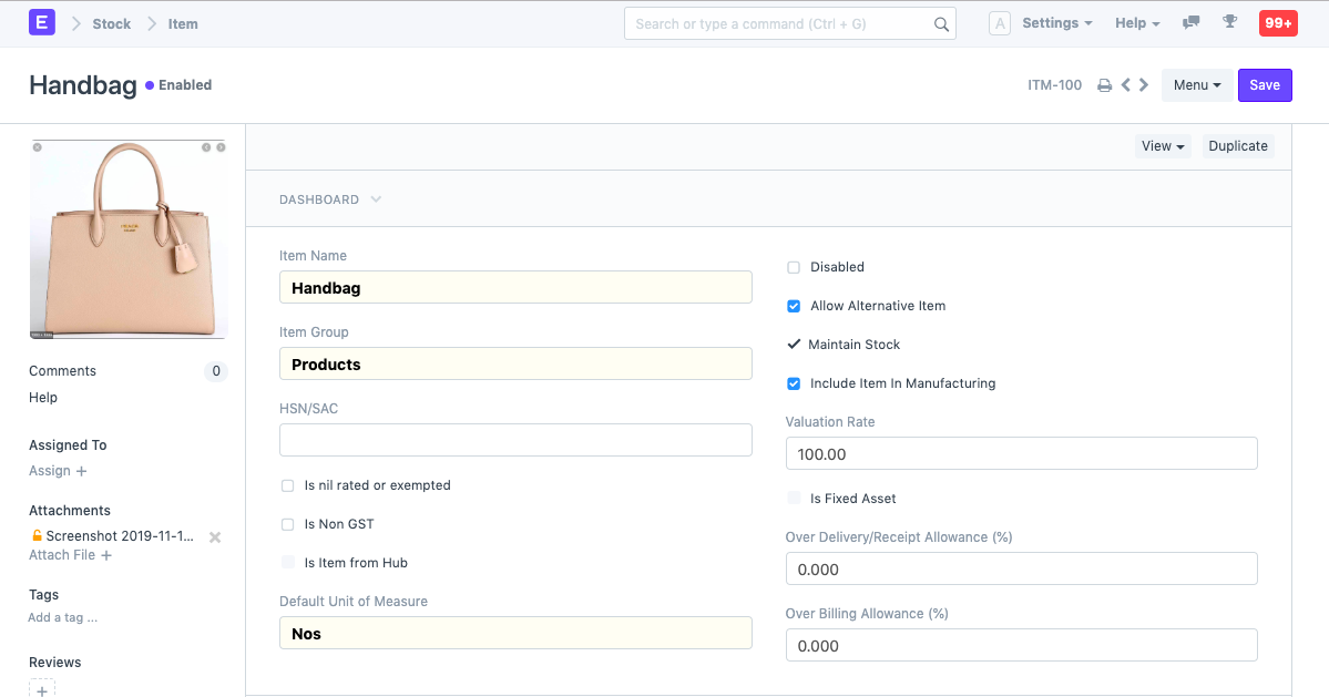 Customize Form select doctype