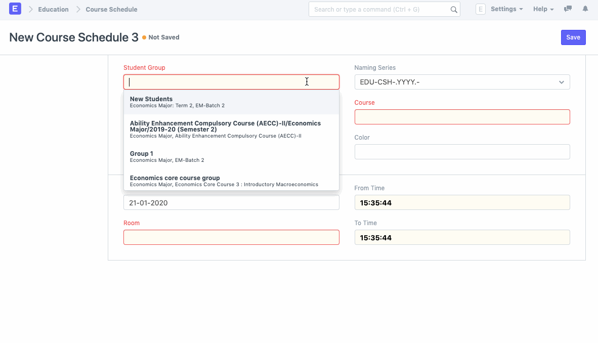 Course Schedule