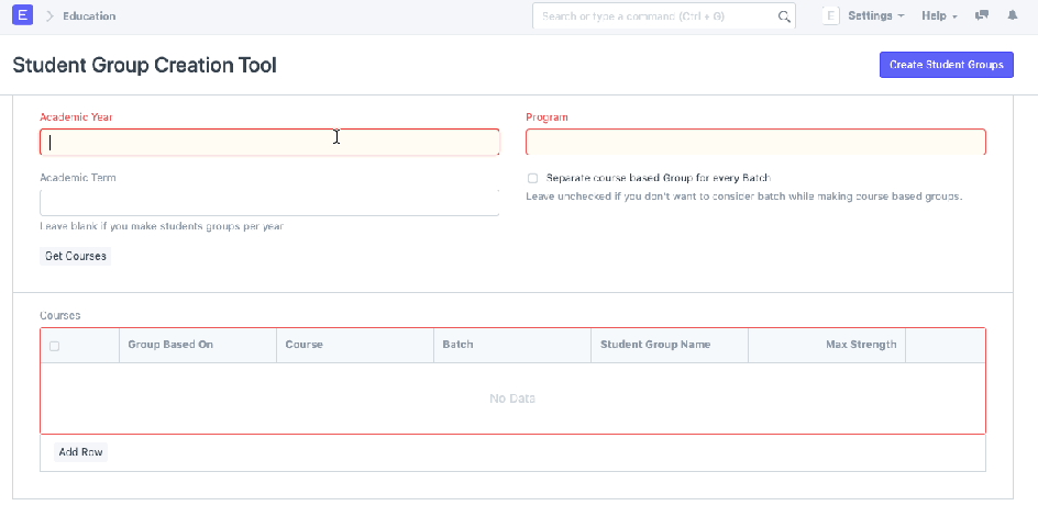 Student Group Creation Tool