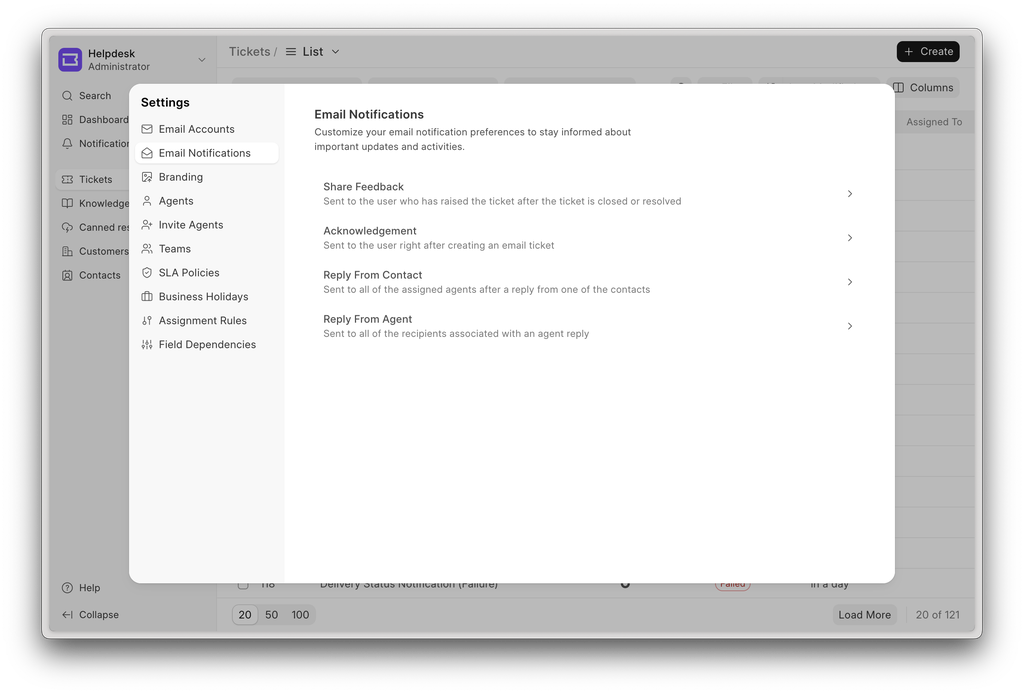 email notification list