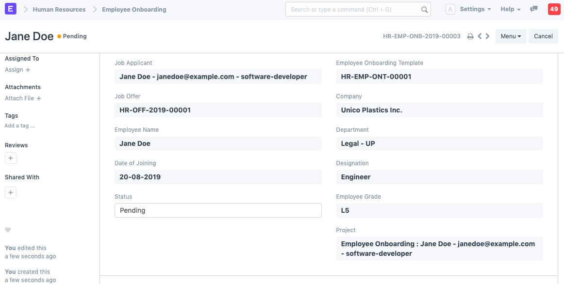 Onboarding Template