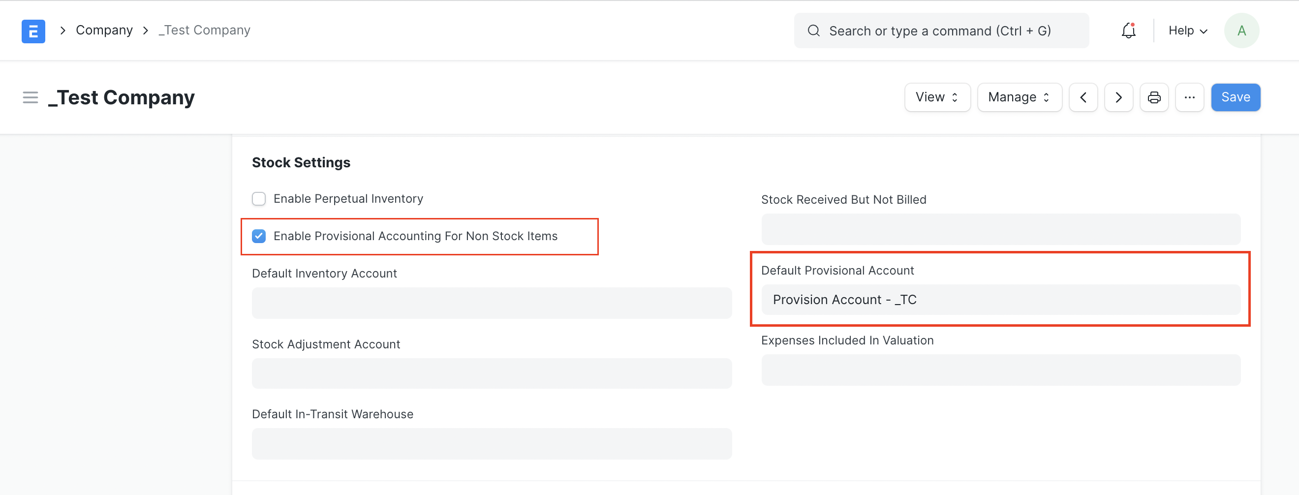 Enable Provisional Accounting