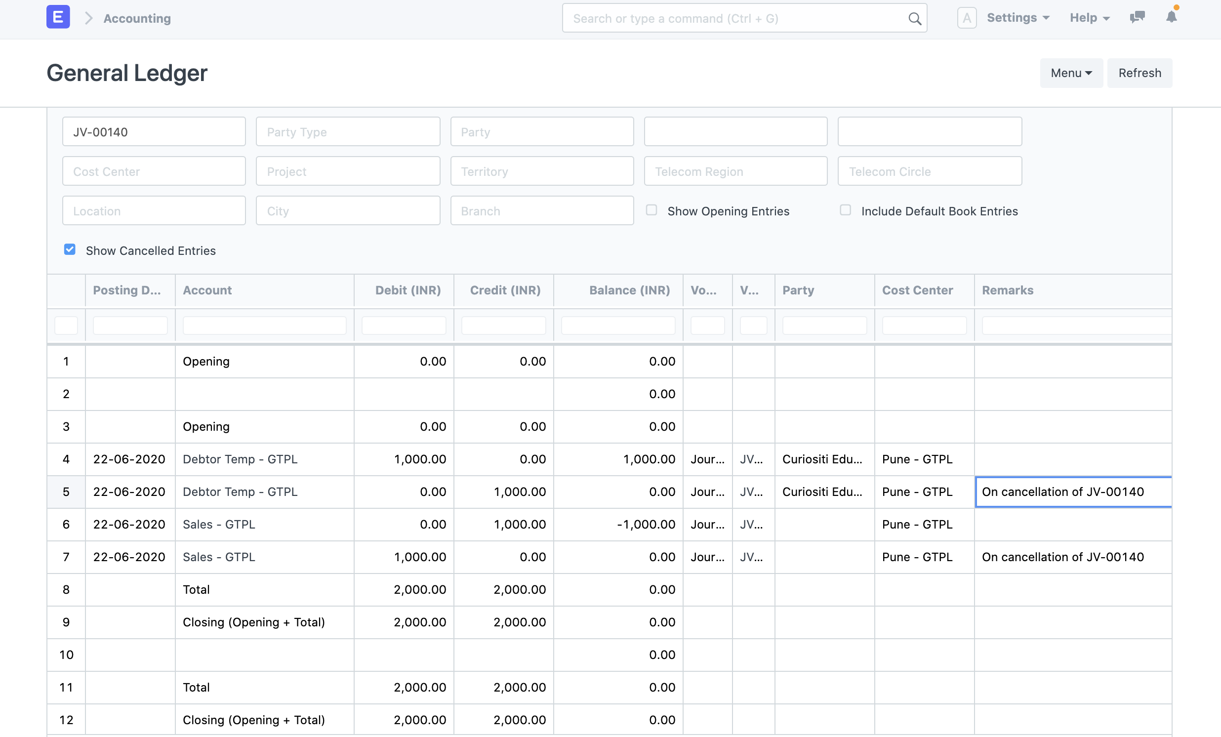 General Ledger