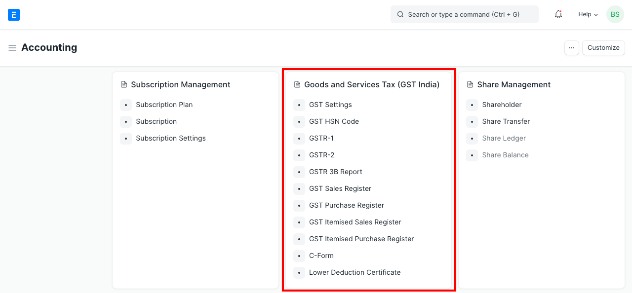 GST Reports