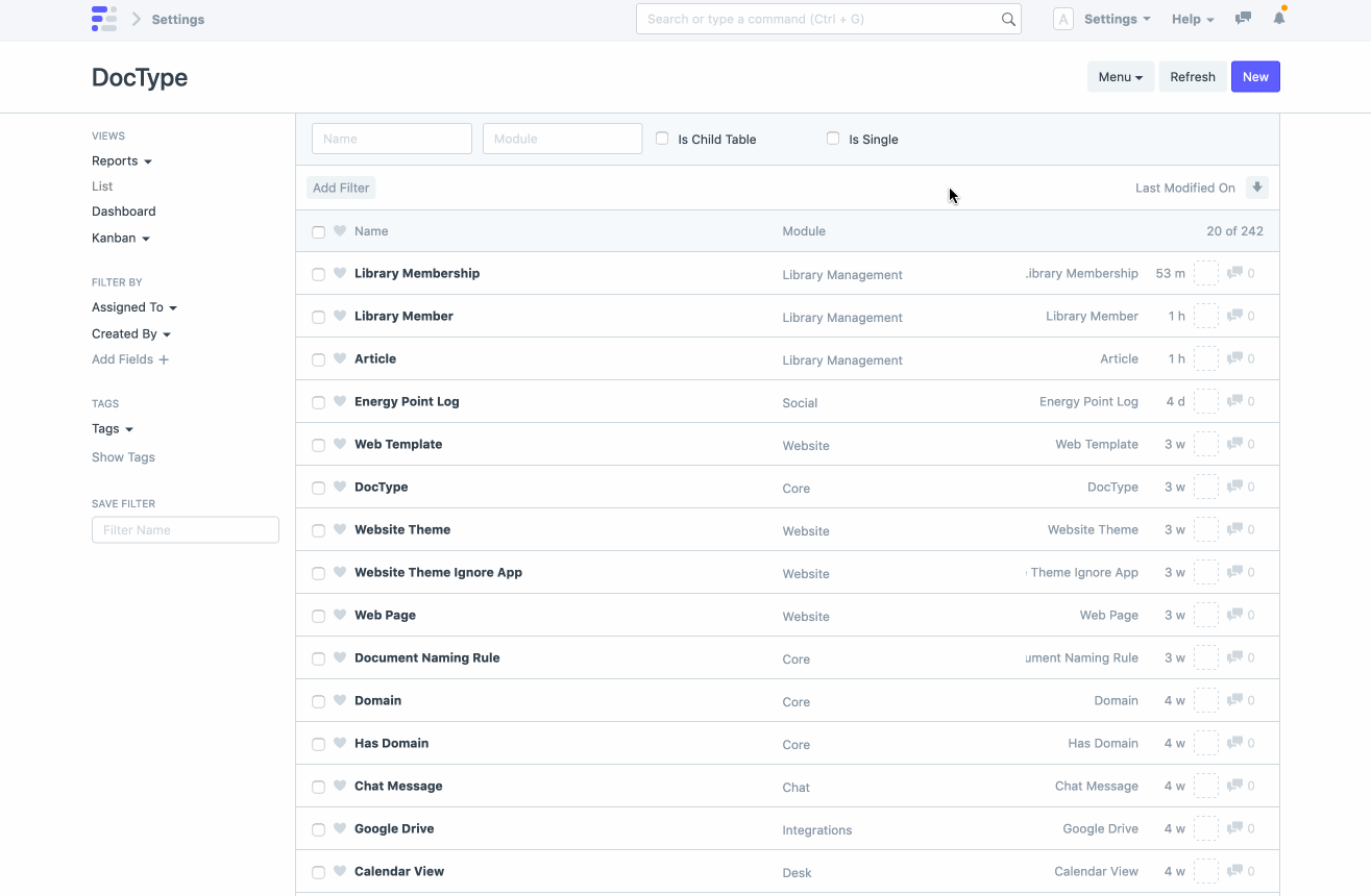 Library Transaction Doctype