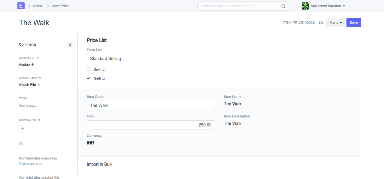 Adding Margin in Pricing Rule