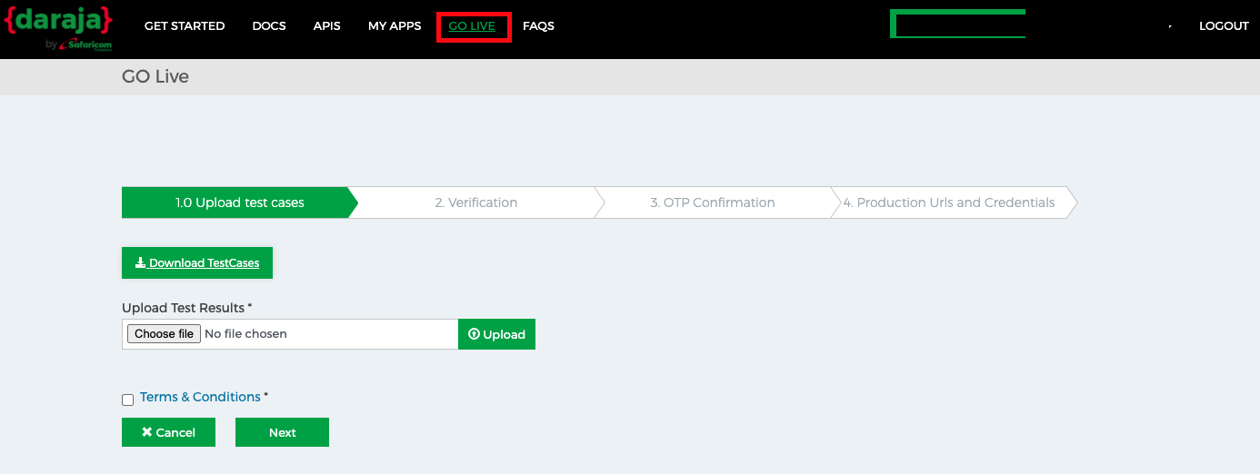 Mpesa Credentials