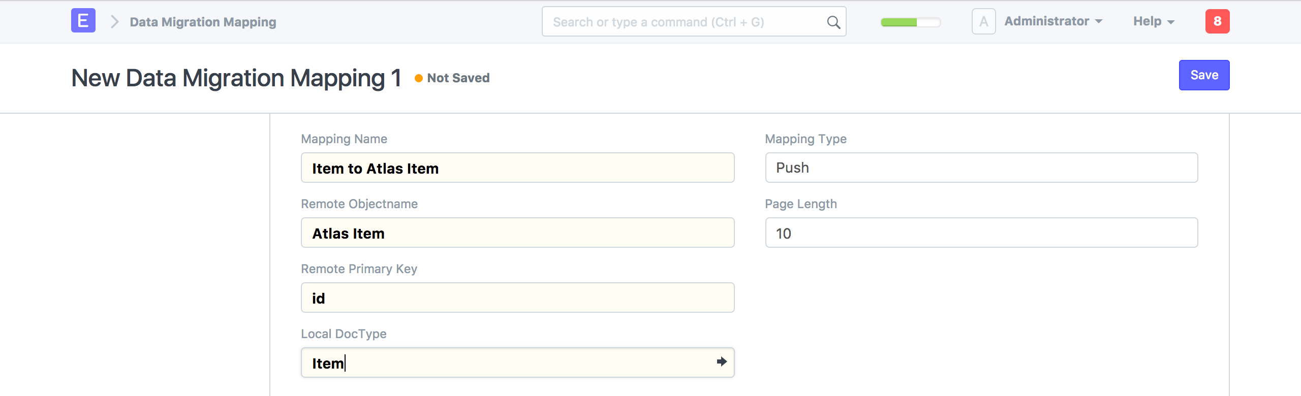 New Data Migration Mapping