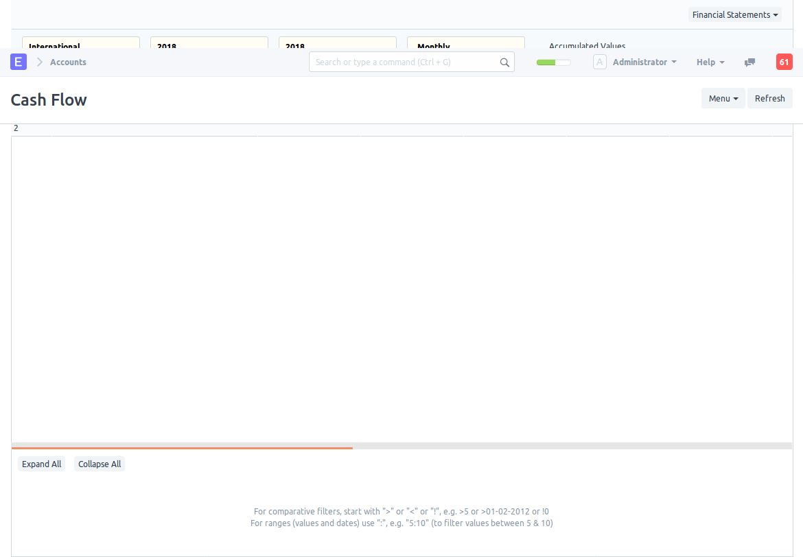 custom cash flow statement