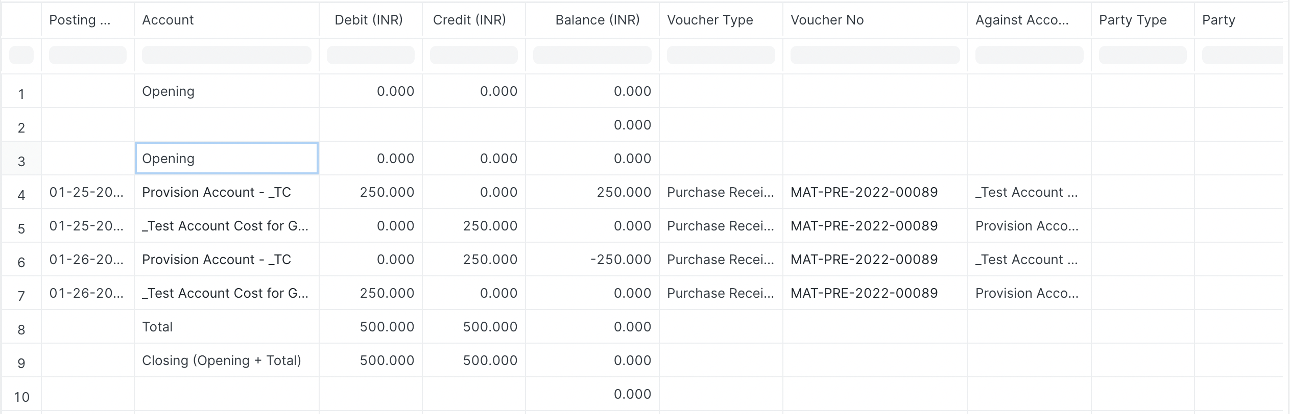 Accounting Entries for Purchase Invoice