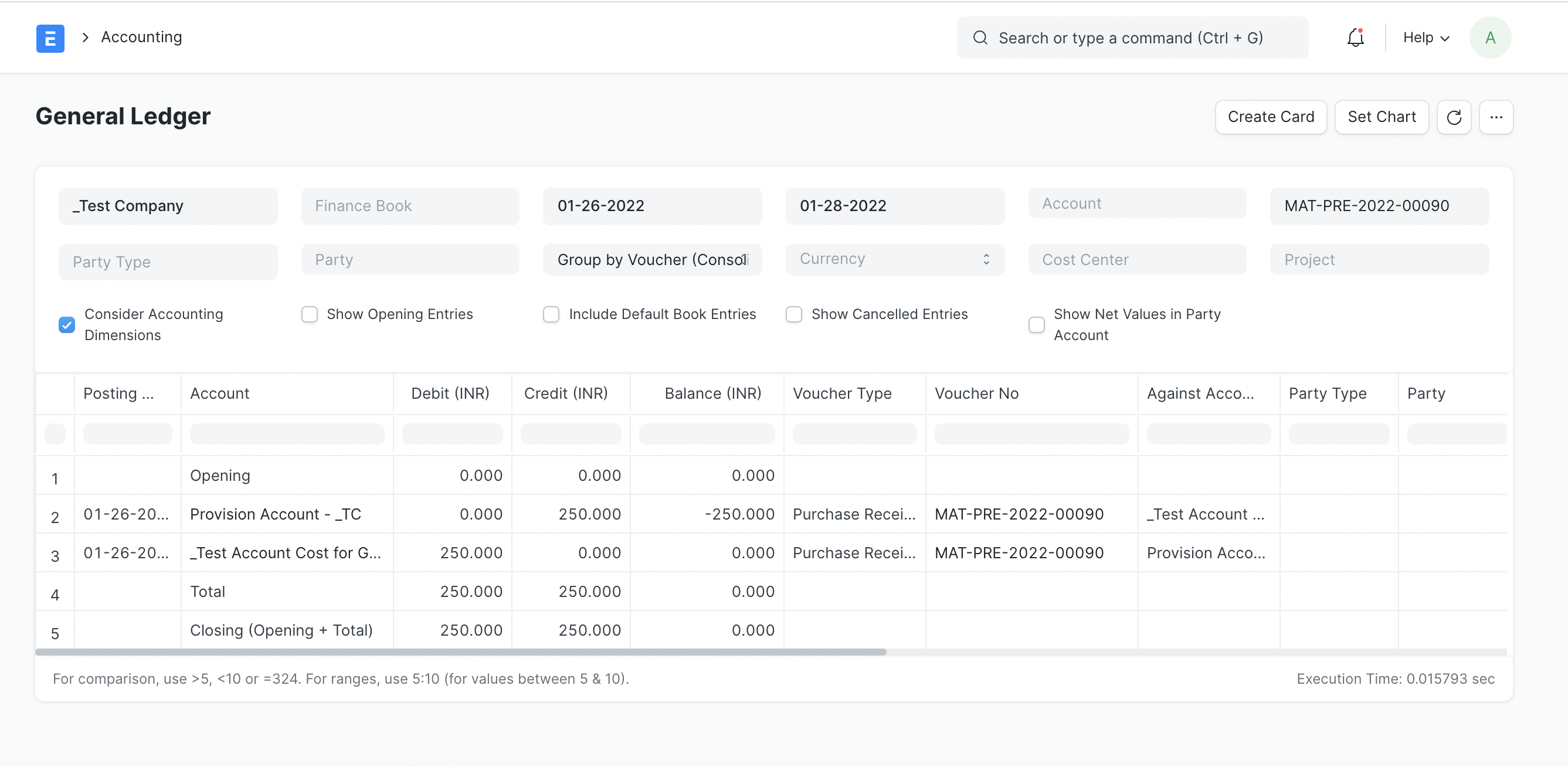 Accounting Entries for Purchase Receipt