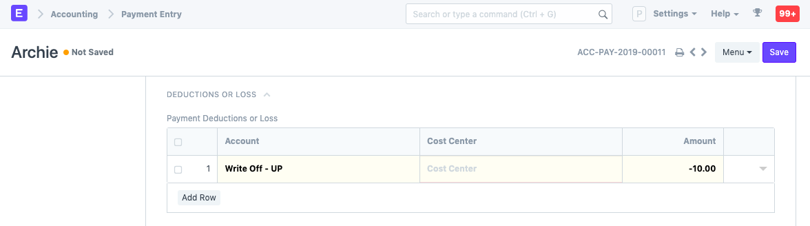 Payment Deductions