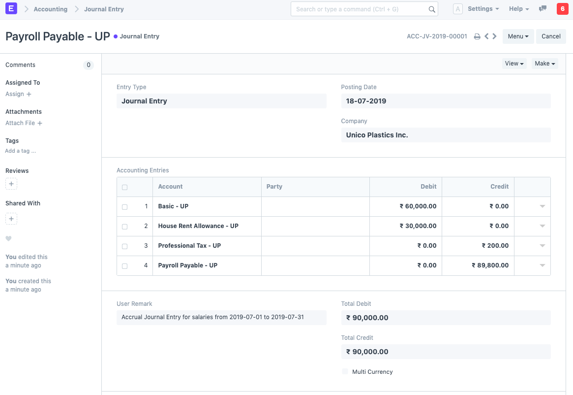 Payroll Entry