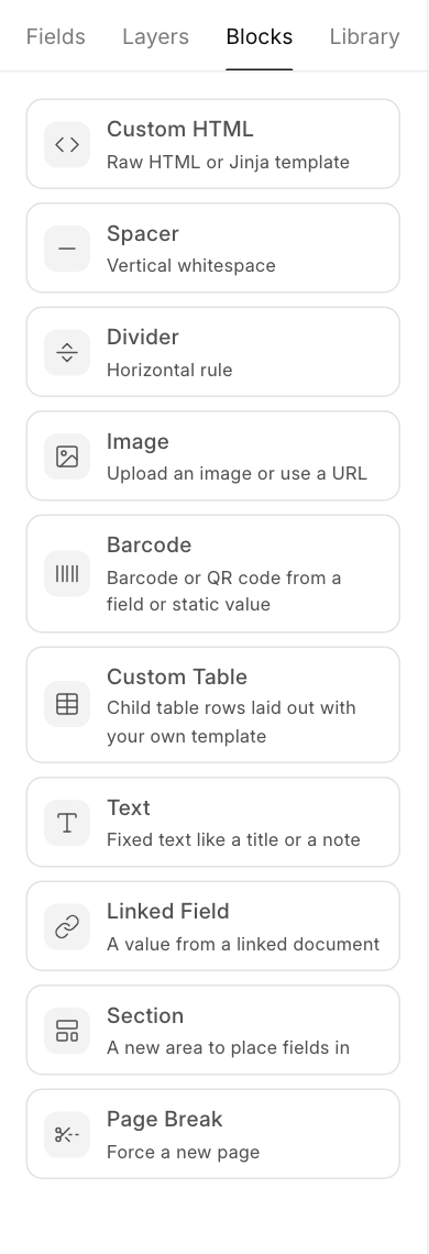The Blocks tab.