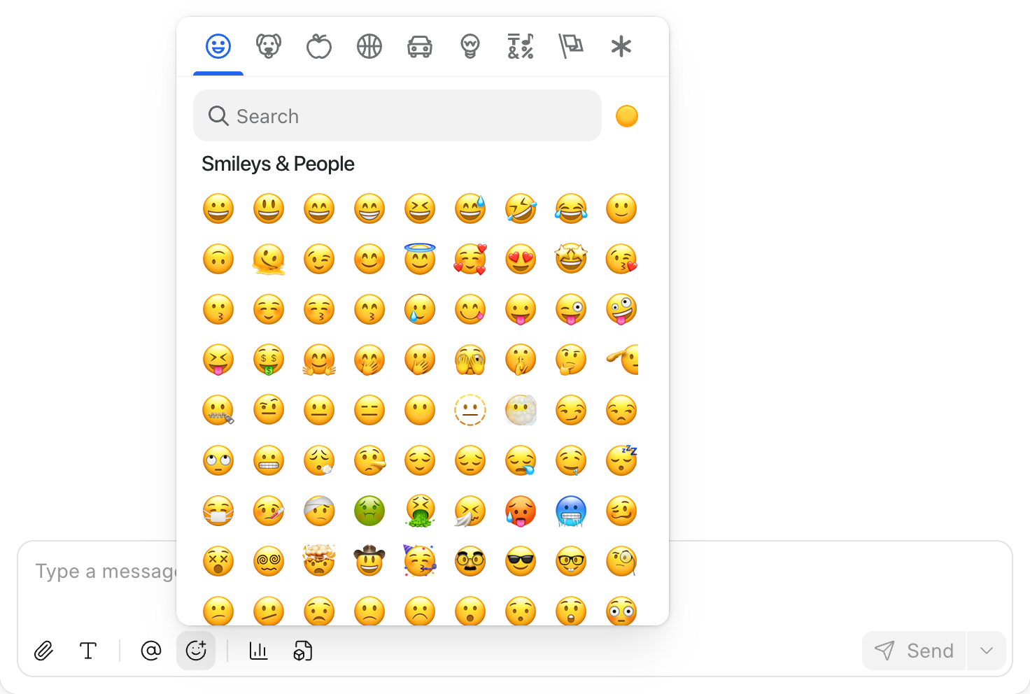 The emoji picker