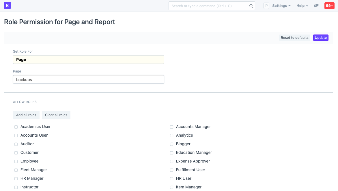 Tools to assign custom roles to the page