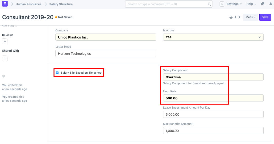 Create Salary Slip based on Timesheets