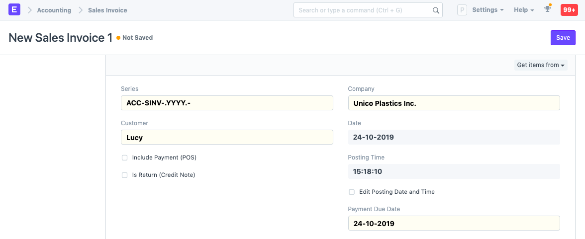 Sales Invoice