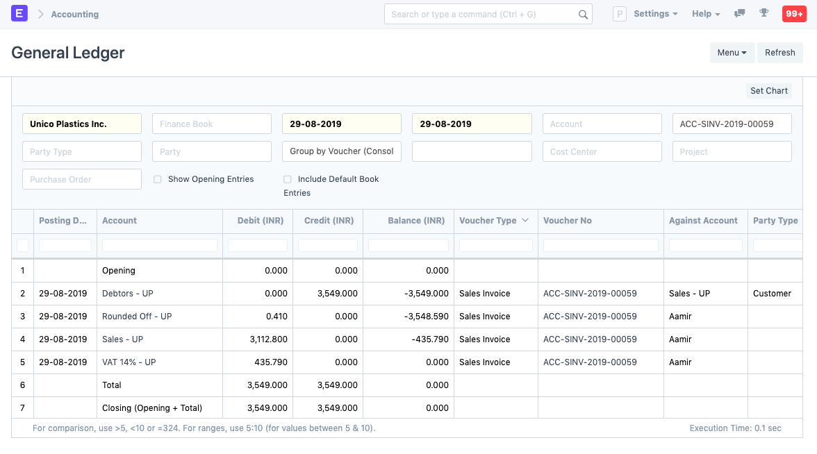 Return Stock Ledger