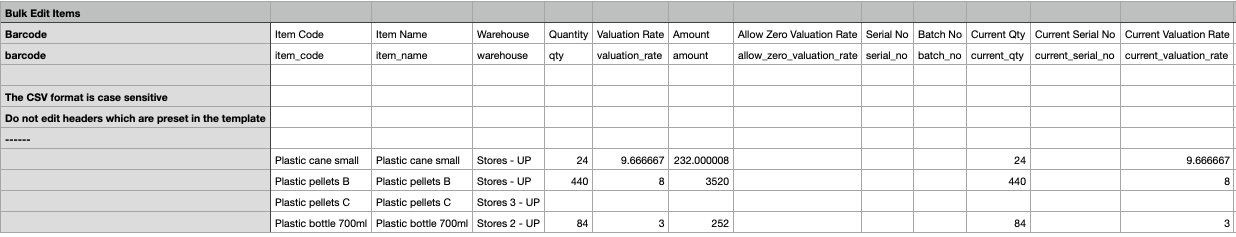 Stock Reconciliation