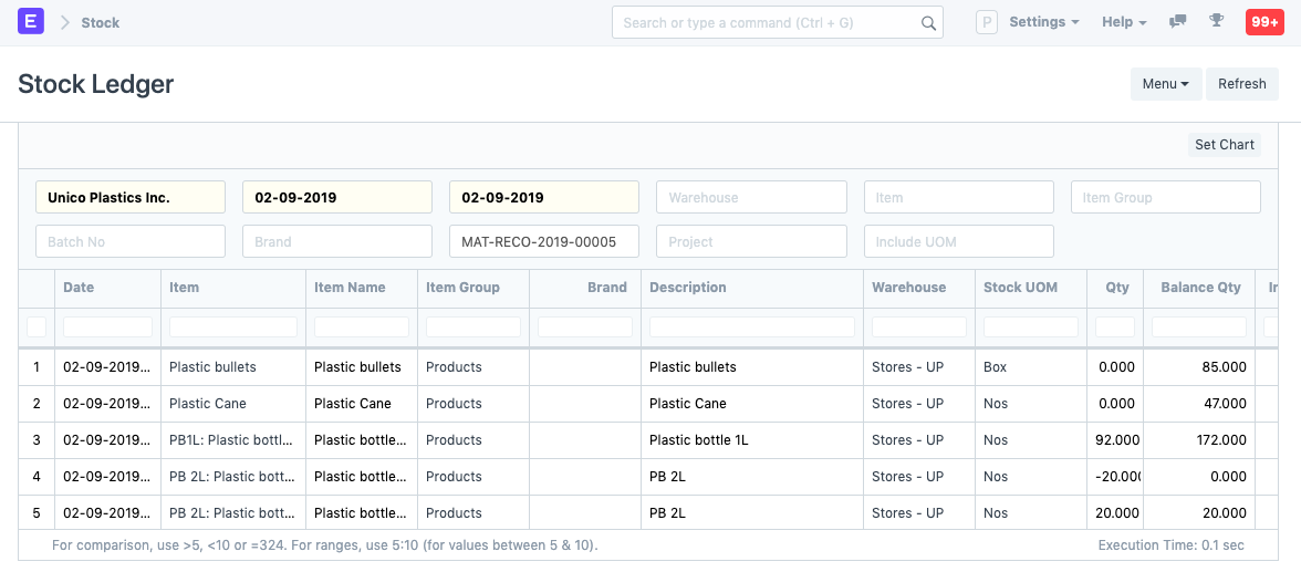 Stock Reconciliation